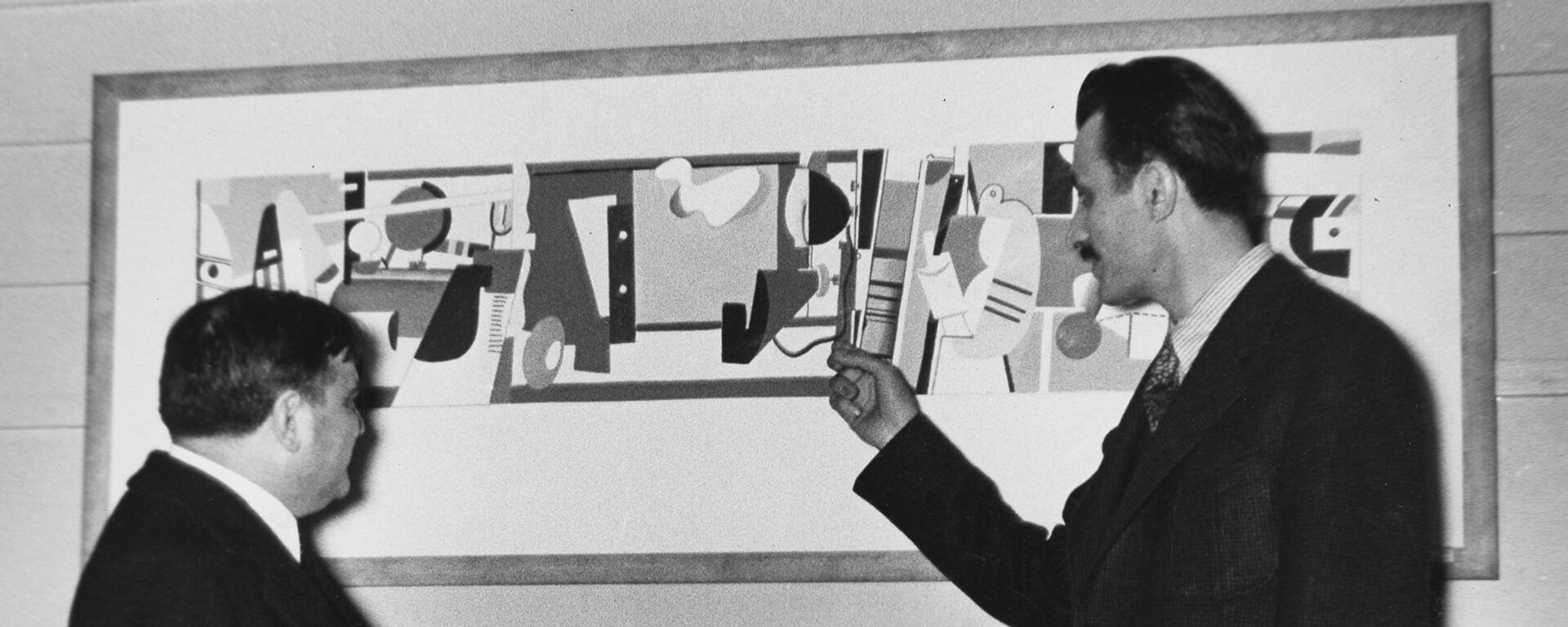 Аршил Горки и Фиорильо Ла Гуардия на открытии Федеральной картинной галереи (27 декабря 1935). Нью Йорк, США - Sputnik Армения, 1920, 15.04.2022