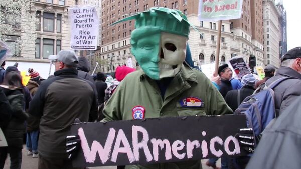 Протесты в США против ударов по Сирии - Sputnik Արմենիա