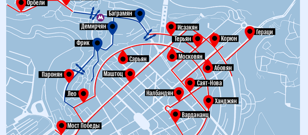 Какие улицы перекрыты в Ереване. День второй - Sputnik Армения