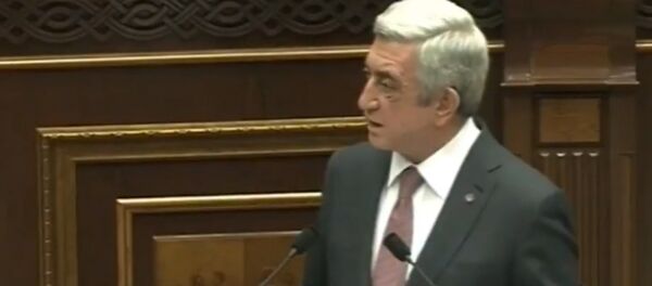 Серж Саргсян выступает с речью в Национальном Собрании Армении (17 апреля 2018). Ереван - Sputnik Армения