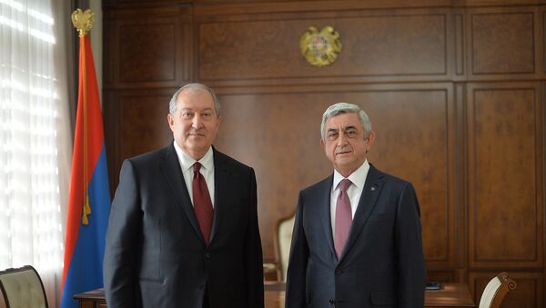 Президент и премьер-министр Армении Армен Саркисян и Серж Саргсян - Sputnik Արմենիա