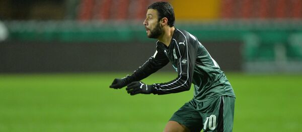 Игрок ФК Краснодар Одил Ахмедов в матче чемпионата России по футболу Терек (Грозный) и Краснодар (Краснодар). - Sputnik Армения