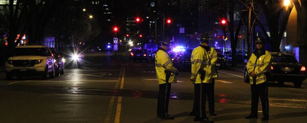 Полиция США ночью. Архивное фото. - Sputnik Армения