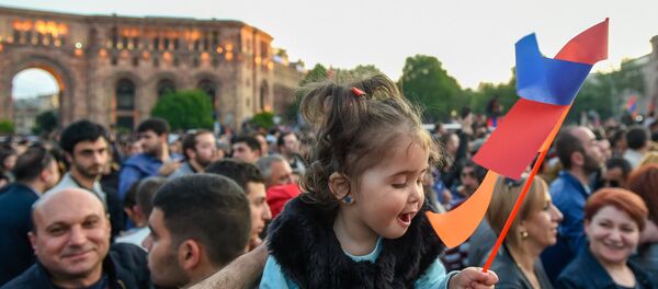 Площадь Республики перед началом митинга (23 апреля 2018). Ереван - Sputnik Армения