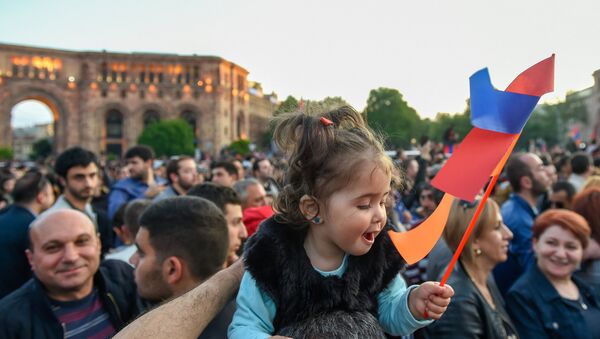 Площадь Республики перед началом митинга (23 апреля 2018). Ереван - Sputnik Արմենիա