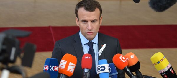 Президент Франции Эммануэль Макрон на саммите ЕС в Брюсселе. - Sputnik Армения