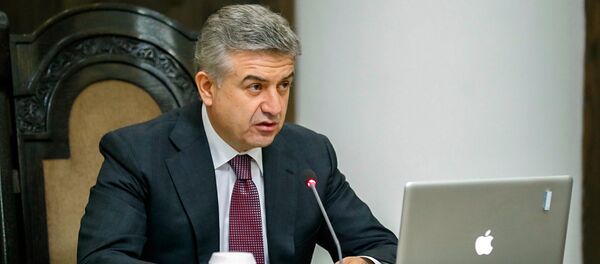 Врио Премьер-министра Армении Карен Карапетян на заседании Правительства (26 апреля 2018). Ереван - Sputnik Армения