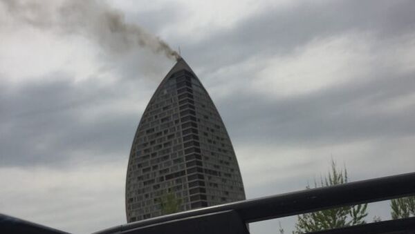 Пожар в здании Trump Tower в Баку - Sputnik Արմենիա