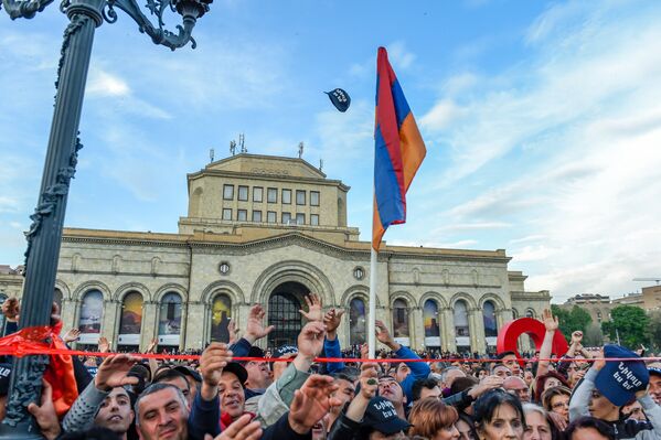Площадь Республики перед митингом (29 апреля 2018). Еревaн - Sputnik Армения