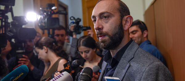 Депутат оппозиционной фракции Елк в НС Арарат Мирзоян (30 апреля 2018). Еревaн - Sputnik Армения