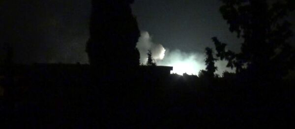 Последствия атаки на военную базу САР возле Хамы Последствия атаки на военную базу САР возле Хамы - Sputnik Армения