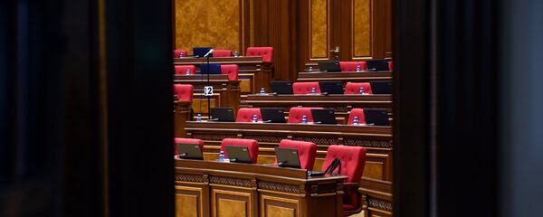 Зал заседаний НС Армении перед выборами (1 мая 2018). Еревaн - Sputnik Армения