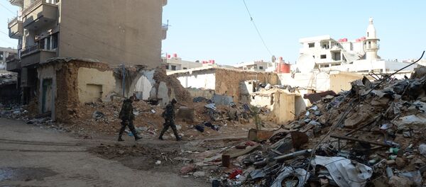 Бойцы САА в пригороде Дамаска Дарайе Бойцы САА в пригороде Дамаска Дарайе - Sputnik Армения