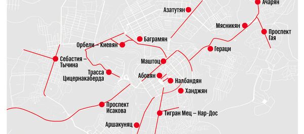 Перекрытые улицы в Ереване. Инфографика - Sputnik Армения