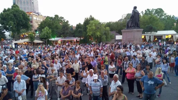митинг на площади свободы в Ереване митинг на площади свободы в Ереване - Sputnik Армения