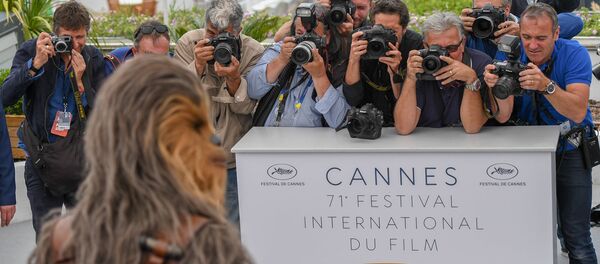 Персонаж фильма Хан Соло. Звёздные войны: Истории Чубакка на фотоколле 71-го Каннского кинофестиваля (15 мая 2018). Канны, Франция - Sputnik Армения