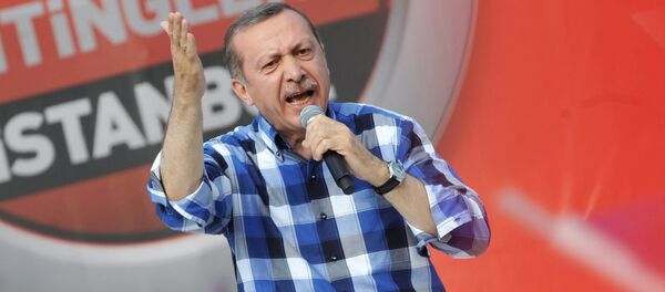 Выступление Реджепа Тайипа Эрдогана перед сторонниками во время митинга (16 июня 2013). Стамбул, Турция - Sputnik Армения