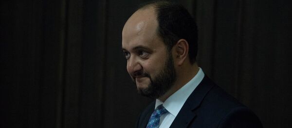 Министр образования и науки Армении Араик Арутюнян на заседании правительства (17 мая 2018). Еревaн - Sputnik Армения