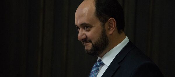 Министр образования и науки Армении Араик Арутюнян на заседании правительства (17 мая 2018). Еревaн - Sputnik Армения
