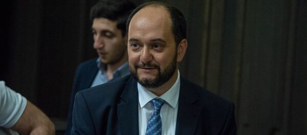 Министр образования и науки Армении Араик Арутюнян на заседании правительства (17 мая 2018). Еревaн - Sputnik Армения