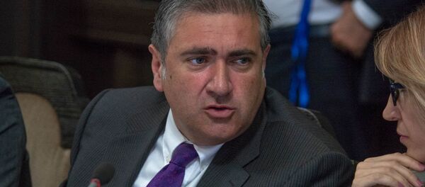 Министр сельского хозяйства Армении Артур Хачатрян на заседании правительства (17 мая 2018). Еревaн Министр сельского хозяйства Армении Артур Хачатрян на заседании правительства (17 мая 2018). Еревaн - Sputnik Արմենիա