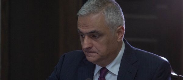 Вице-премьер Мгер Григорян на заседании правительства Армении (17 мая 2018). Еревaн - Sputnik Արմենիա