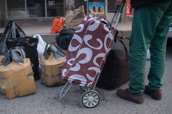 Пассажиры прибывшие в Армению Пассажиры прибывшие в Армению - Sputnik Արմենիա