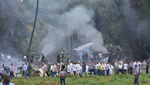 Место аварии самолета Boeing 737 авиокомпании Cubana de Aviacion (18 мая 2018). Гаванa, Куба - Sputnik Армения