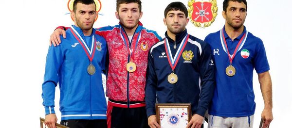 Спортсмены ВС РА приняли участие в 33-м чемпионате мира по греко-римской борьбе среди военослужаших в Москве - Sputnik Армения