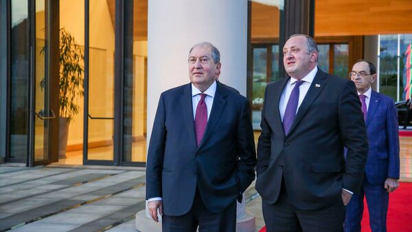 Президент Армении Армен Саркисян встретился с президентом Грузии Георгием Маргвелашвили (25 мая 2018). Тбилиси - Sputnik Армения