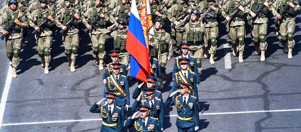 Военнослужащие Южного военного округа на военном параде, посвященном 100-летию провозглашения Первой Республики и Победы в Сардарапатском сражении (28 мая 2018). Сардарапат - Sputnik Армения