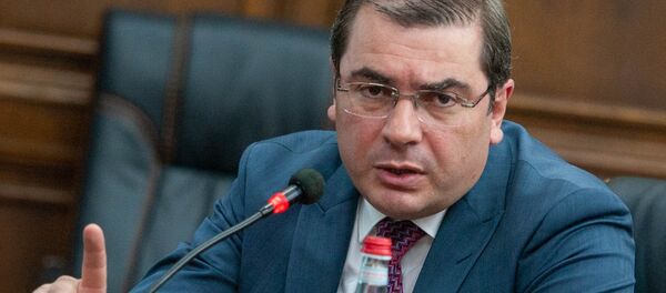 Председатель КГД Армении Давид Ананян в парламенте (29 мая 2018). Еревaн - Sputnik Армения