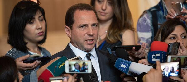 Министр обороны Армении Давид Тоноян встретился с журналистами после заседания правительства (1 июня 2018). Еревaн - Sputnik Армения