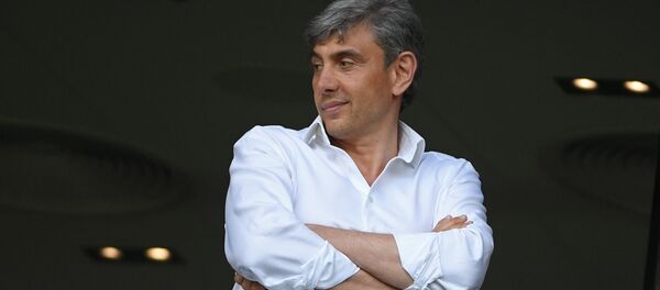 Президент ФК Краснодар Сергей Галицкий на матче российской премьер-лиги Краснодар - Локомотив (30 апреля 2018). Краснодар - Sputnik Արմենիա