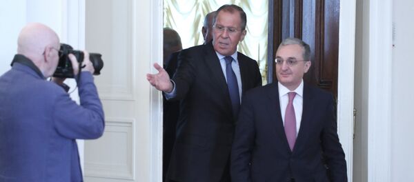 Встреча глав МИД Армении и России Зограба Мнацаканяна и Сергея Лаврова (7 июня 2018). Москвa - Sputnik Армения