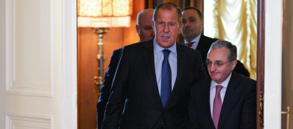 Встреча глав МИД Армении и России Зограба Мнацаканяна и Сергея Лаврова (7 июня 2018). Москвa - Sputnik Армения