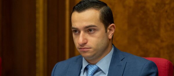 Министр диаспоры Армении Мхитар Айрапетян на внеочередном заседании НС (7 июня 2018). Еревaн - Sputnik Армения