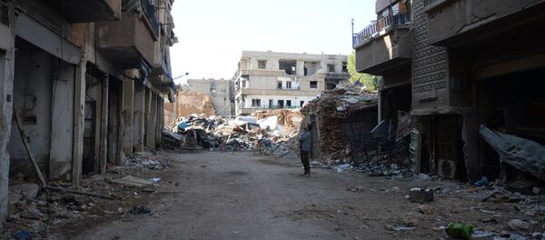 Бойцы САА в пригороде Дамаска Дарайе Бойцы САА в пригороде Дамаска Дарайе - Sputnik Армения