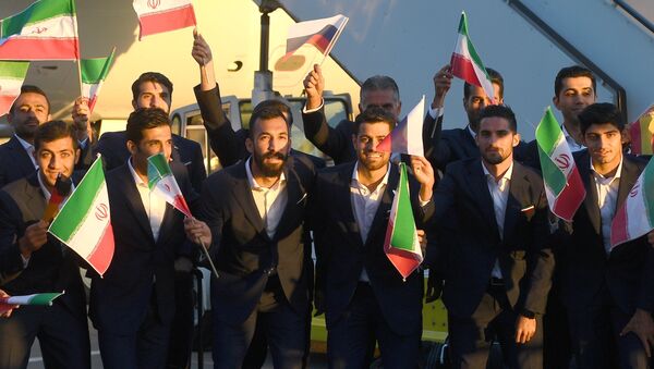 Футболисты сборной Ирана в аэропорту Внуково - Sputnik Արմենիա
