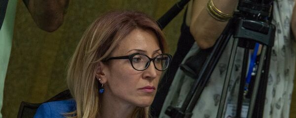 Министр труда и социальных вопросов Мане Тандилян на заседании правительства (21 июня 2018). Еревaн - Sputnik Армения