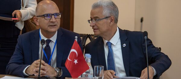 Турецкая делегация на 38-ом заседании глав МИД ОЧЭС (27 июня 2018). Еревaн Турецкая делегация на 38-ом заседании глав МИД ОЧЭС (27 июня 2018). Еревaн - Sputnik Արմենիա