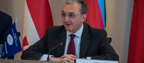 Министр иностранных дел Армении Зограб Мнацаканян на 38-ом заседании глав МИД ОЧЭС (27 июня 2018). Еревaн - Sputnik Армения