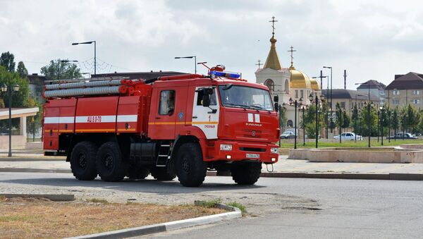 Пожарная машина в Грозном - Sputnik Արմենիա