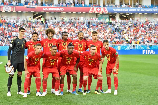 Сборная Бельгии на матче Англия - Бельгия (28 июня 2018). Калининград - Sputnik Армения