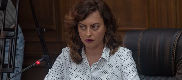 Лена Назарян во время обсуждения по избирательному кодексу в Парламенте (5 июля 2018). Еревaн Лена Назарян во время обсуждения по избирательному кодексу в Парламенте (5 июля 2018). Еревaн - Sputnik Армения