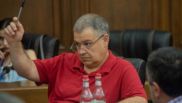 Давид Арутюнян во время обсуждения по избирательному кодексу в Парламенте (5 июля 2018). Еревaн - Sputnik Արմենիա
