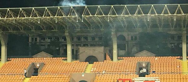 Пожар на крыше республиканского стадиона Пожар на крыше республиканского стадиона - Sputnik Армения