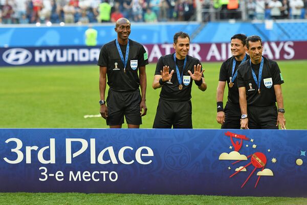 Церемония награждения бронзовыми медалями чемпионата мира по футболу (14 июля 2018). Санкт-Петербург - Sputnik Армения