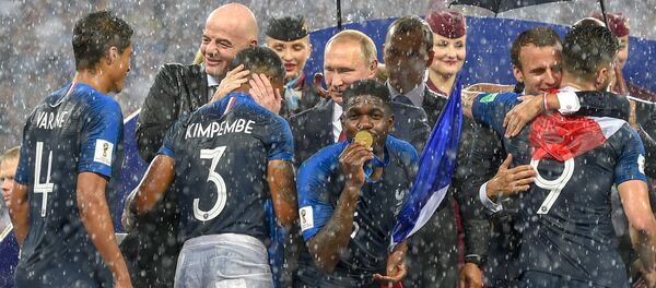 Финальный матч чемпионата мира по футболу между сборными Франции и Хорватии (15 июля 2018). Стадион Лужники, Москвa - Sputnik Армения