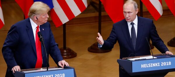 Совместная пресс-конференция президентов России и США Владимира Путина и Дональда Трампа (16 июля 2018). Хельсинки - Sputnik Армения